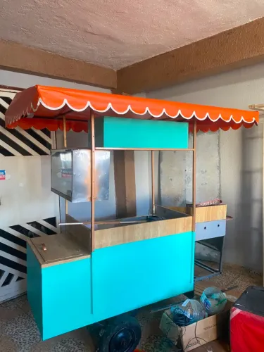 Carrinho de lanche, chapa, fogão, expositor, geladeira conservadora