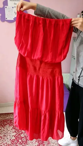 Vestido Longo Maria Filó Vermelho