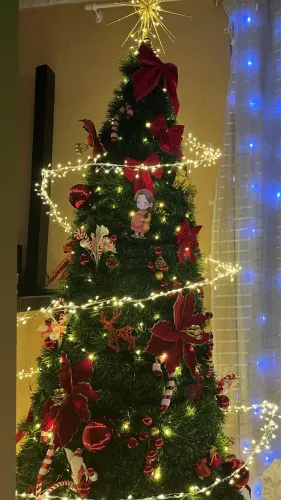 ÁRVORE DE NATAL COMPLETA E DECORADA