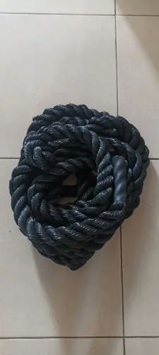 Corda naval 8 metros preta 40mm