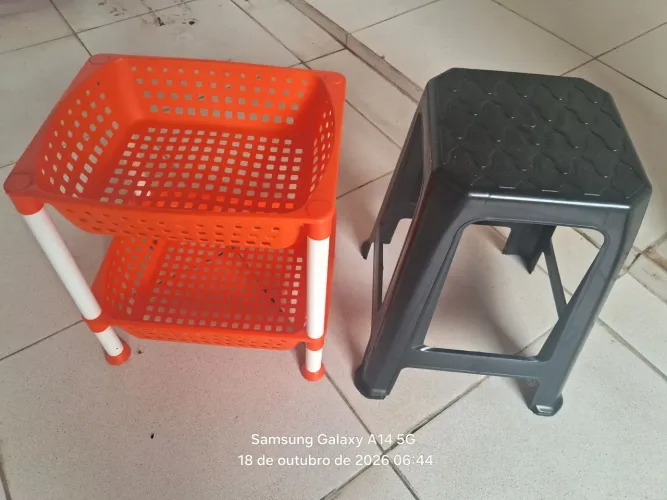 Kit banqueta e fruteira tudo por 29.00 reais