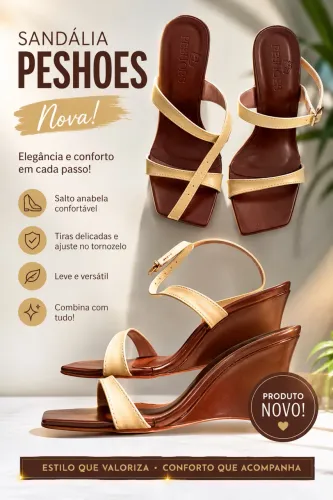 Sandália moderna salto Ana bela