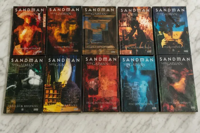 Coleção Hq Sandman Neil Gaiman - 10 Volumes - Editora Conrad (Usado)