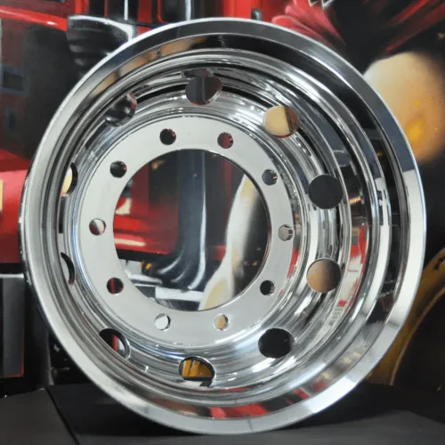 Roda de Alumínio Caminhão Aro 22,5 x 8,25 Alto Brilho Borda Larga