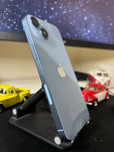 iPhone 14 Plus 128GB Azul - Bateria 93% com Capa e Carregador