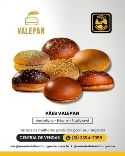 Paes artesanais para hamburgueres