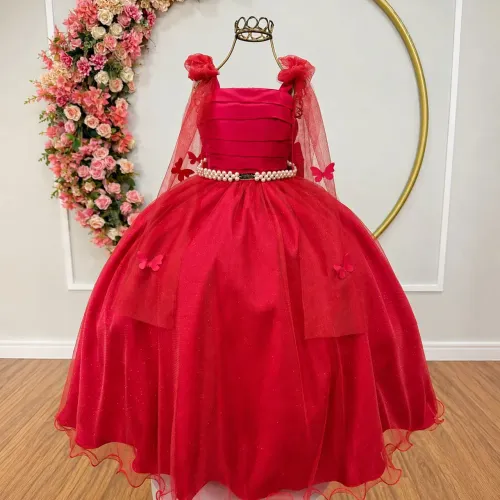 Vestido infantil longo formatura daminhas