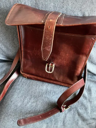 Back pack cor marrom couro legitimo