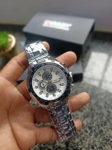 Relógio Curren Masculino Prata - Estilo Premium - Novo