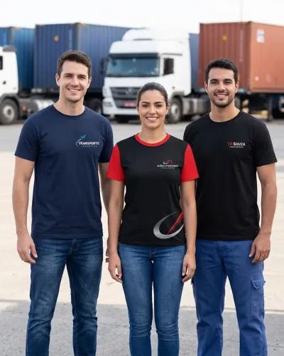 10 Camisas Personalizadas para Empresa de Transporte e Logística / Malha Dry-fit