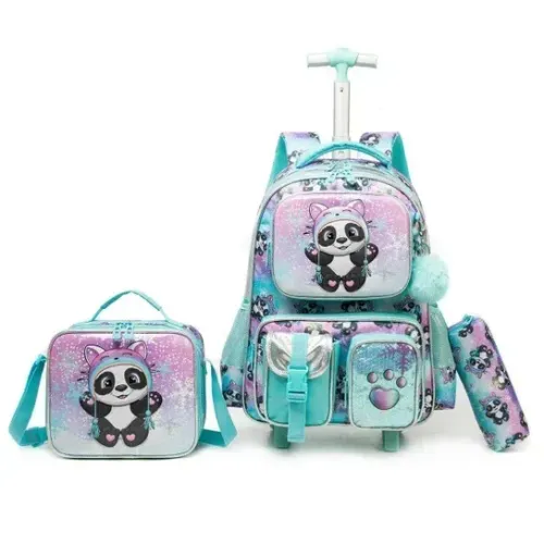 Kit CrossWave Mochila Escolar Lancheira Térmica 25 Litros Espaçosa Estojo Infantil - Verde