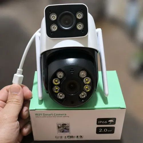 Câmera segurança Ip Wifi A28 Icsee Lente Dupla