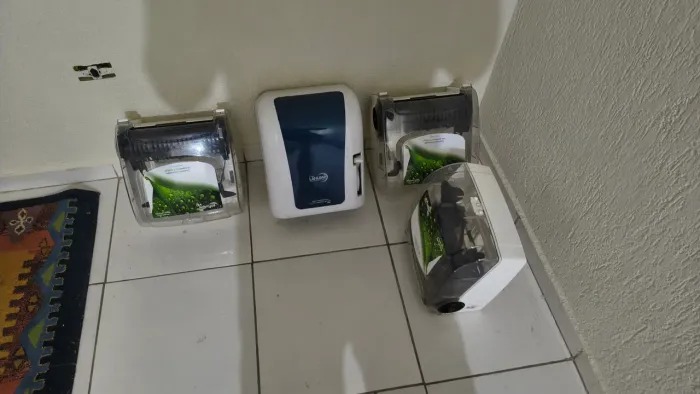 Kit 4 Dispensers Toalheiro Alavanca para papel toalha bobina 