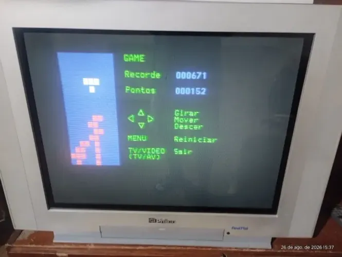 TV DE TUBO PHILCO 29 STÉREO TELA PLANA C/CONTROLE E GAME TETRIX