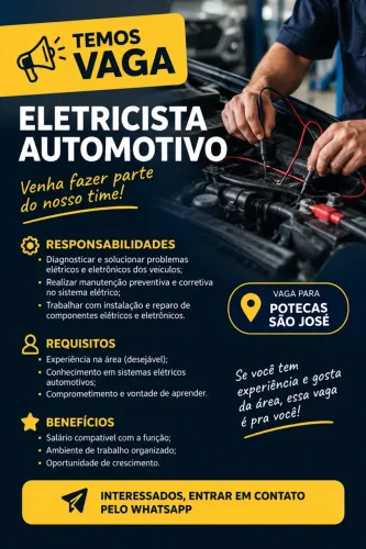 VAGA ELETRICISTA AUTOMOTIVO