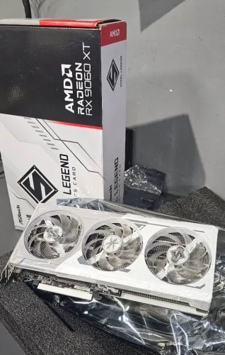 Rx 9060XT ASROCK 8GB OC STEEL LEGEND TRIPLE FAN ARGB<br><br>NOVA COMPLETA NA CAIXA<br><br>4.000,00