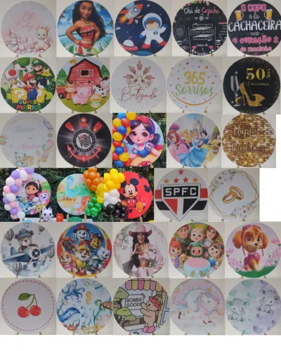 Festa na Mesa - Sublimados 50cm - Acervo Completo com mais de 30 temas