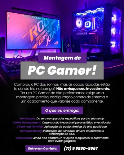 Montagem de PC Gamer!