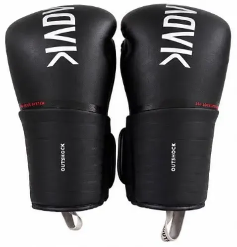 Luvas Outshock 14 OZ pretas - Muay Thai e boxe