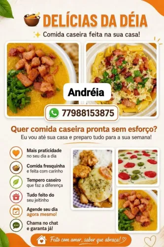 Comida caseira ,feita na sua casa!