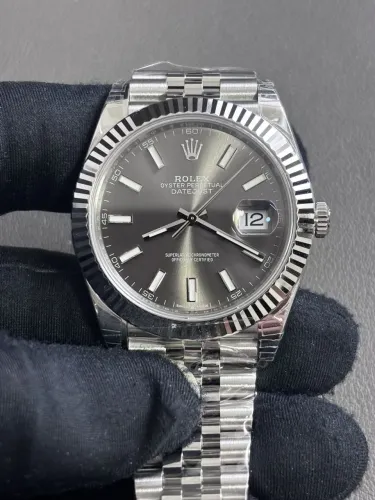 Relógio Rolex Datejust 126334 Mostrador Cinza Pulseira Jubille 41 Milímetros