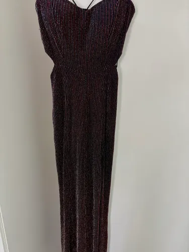 Vestido Longo de Festa com Brilho- Veste P e M