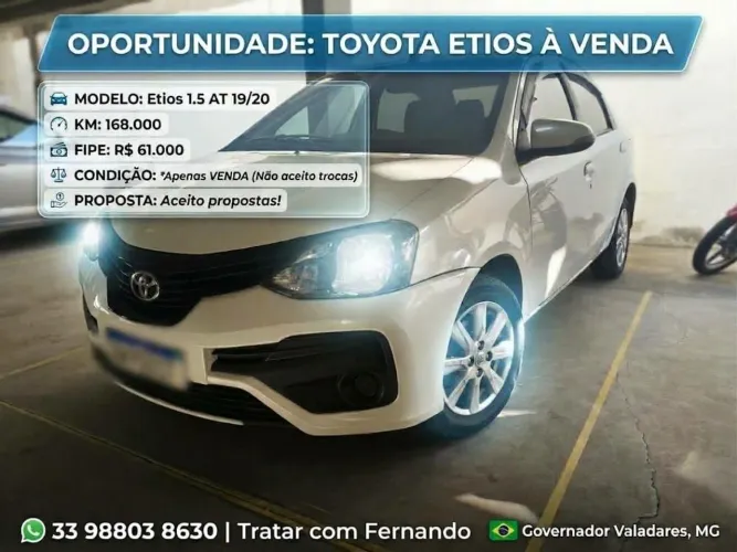 Toyota Etios X Plus Sedan 1.5 Flex 16V 4P Aut. 2020