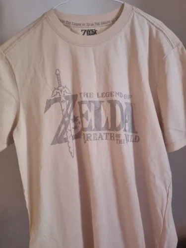 Camiseta Nova Bege Nintendo Zelda Tamanho PP