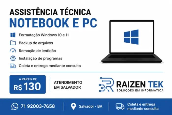 ? Formatação de Notebook e Computador em Salvador