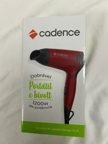Secador de Cabelo Cadence Rouge Style Dobrável Bivolt 1200W - Novo