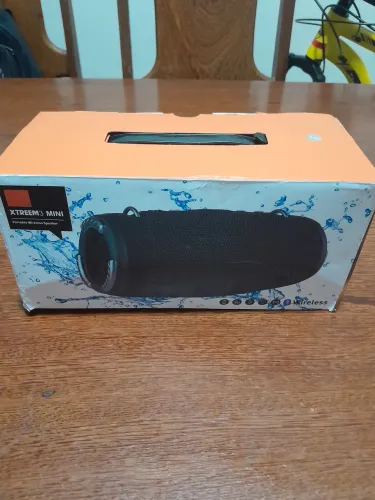 Caixa de son BOOMSBOX3 MINI, com alto falante portatil, Bluetooth, com 23.5cm, cor cinza 