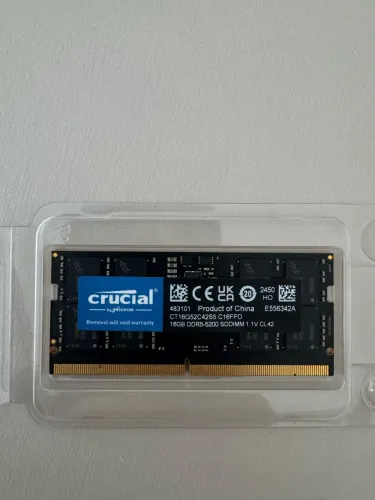 Memória RAM Crucial 16GB DDR5 5200MHz para Notebook