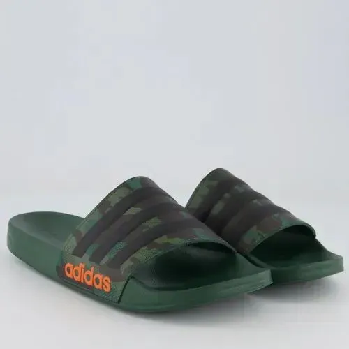 "Chinelo Adidas Adilette Shower Slide Unissex - Verde+Preto número 38/39