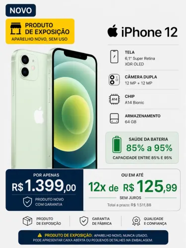 Iphone 12 1100 10% Desconto no pix
