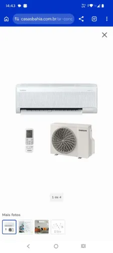 AR CONDICIONADO SPLIT INVERTER SAMSUNG 12.000 BTUS SEMI NOVO