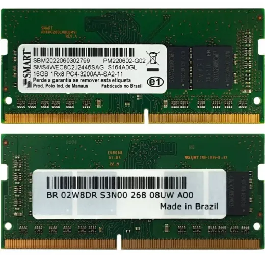 Memória ram 2 pentes de 16gb