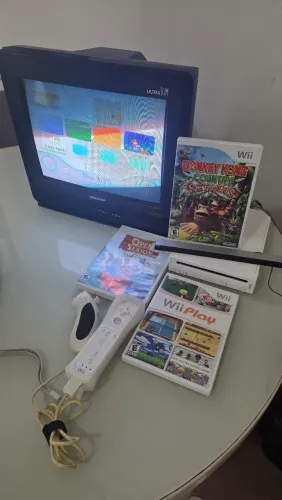 Nintendo Wii completo com 3 jogos originais!