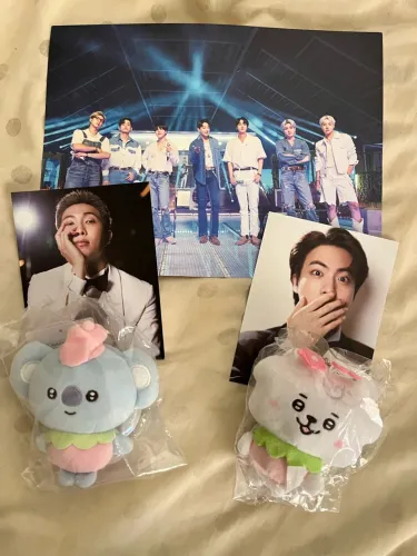 Kit BT21 Fadinha RJ e Koya (NOVOS) + 3 Pôsteres OFICIAIS do BTS 