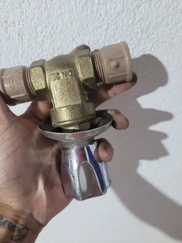 Registro de Gaveta / Pressão 3/4" em Latão com Acabamento Cromado e Adaptadores PVC
