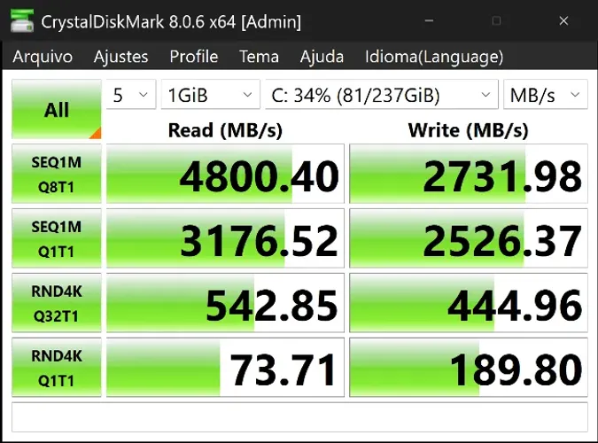 SSD Hinyx 256gb 2280 novo  PCIe 4.0  4.8gb/s e 2.7gb retire centro SP.