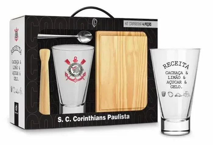 Kit Caipirinha 4 pçs Corinthians