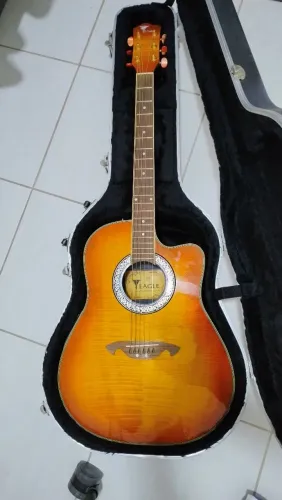 Violão Elétrico Eagle + Case Freedom - Excelente Estado