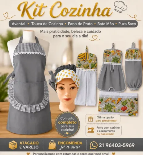 Toucas de cozinha e aventais sob encomenda e do jeito do seu negócio