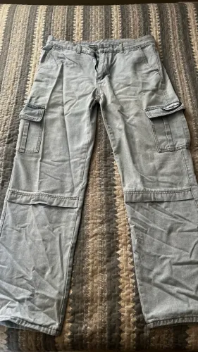 Calça Baggy/Cargo - Jeans