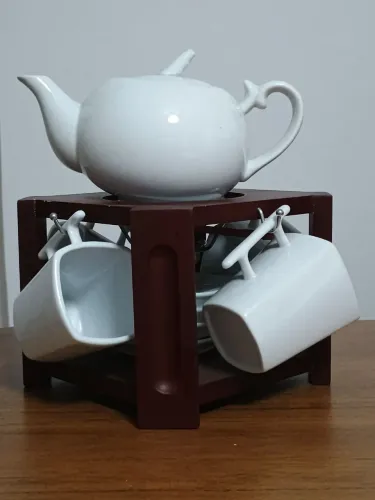 Conjunto de pires de xícara de café de cerâmica