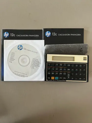 Calculadora HP 12c Completa - Com manuais originais e capa