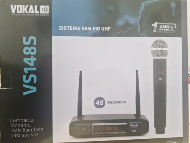 Sistema de Microfone sem fio com 48 frequências Vokal VS148S