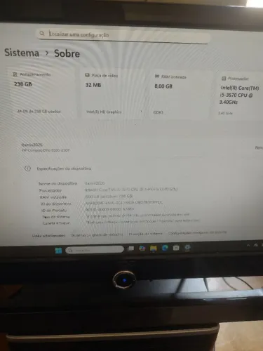 Desktop hp Compaq Elite ultra slim