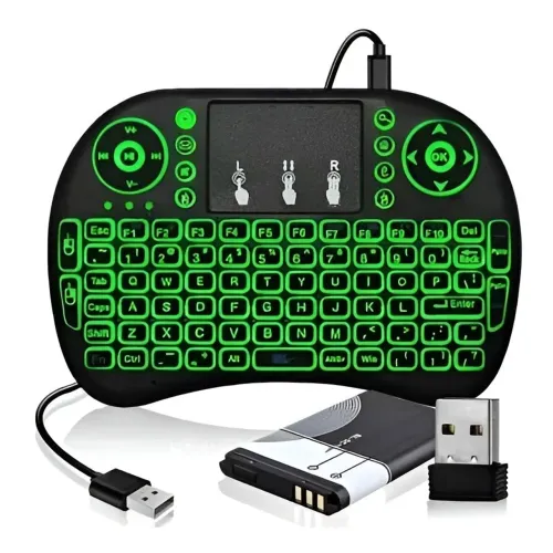 Mini Teclado Sem Fio com Touchpad
