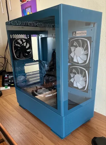 Gabinete Montech Sky Two Blue + kit de fans